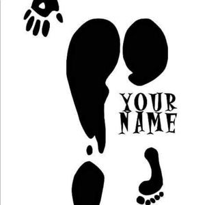 TikTok butt hand custom name car permanent vinyl decal